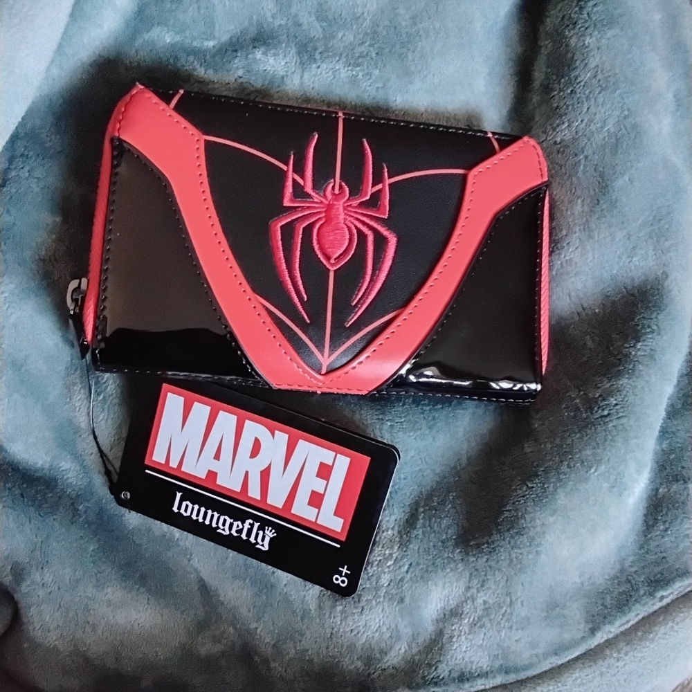 Loungefly Marvel Black and Red Spider Wallet